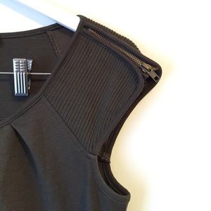 Gorgeous olive green dress with zipper accents